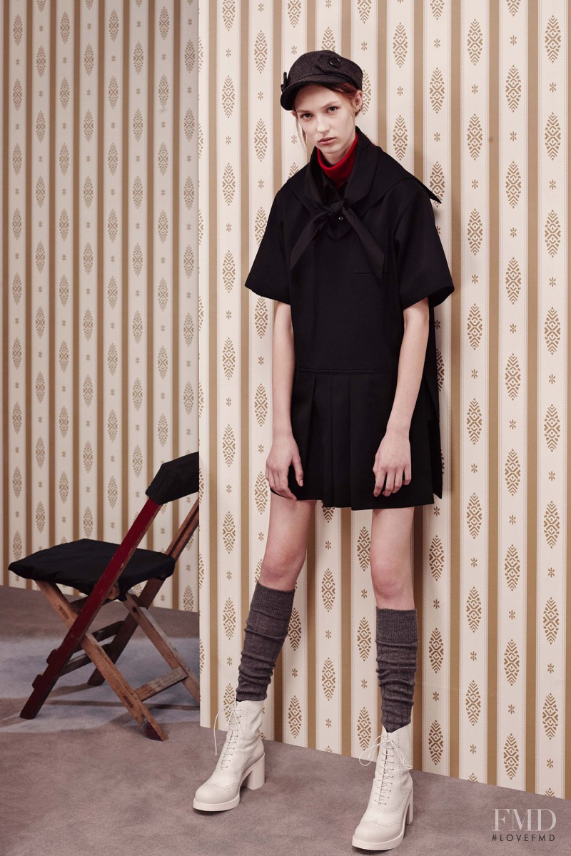 Ala Sekula featured in  the Miu Miu lookbook for Pre-Fall 2015