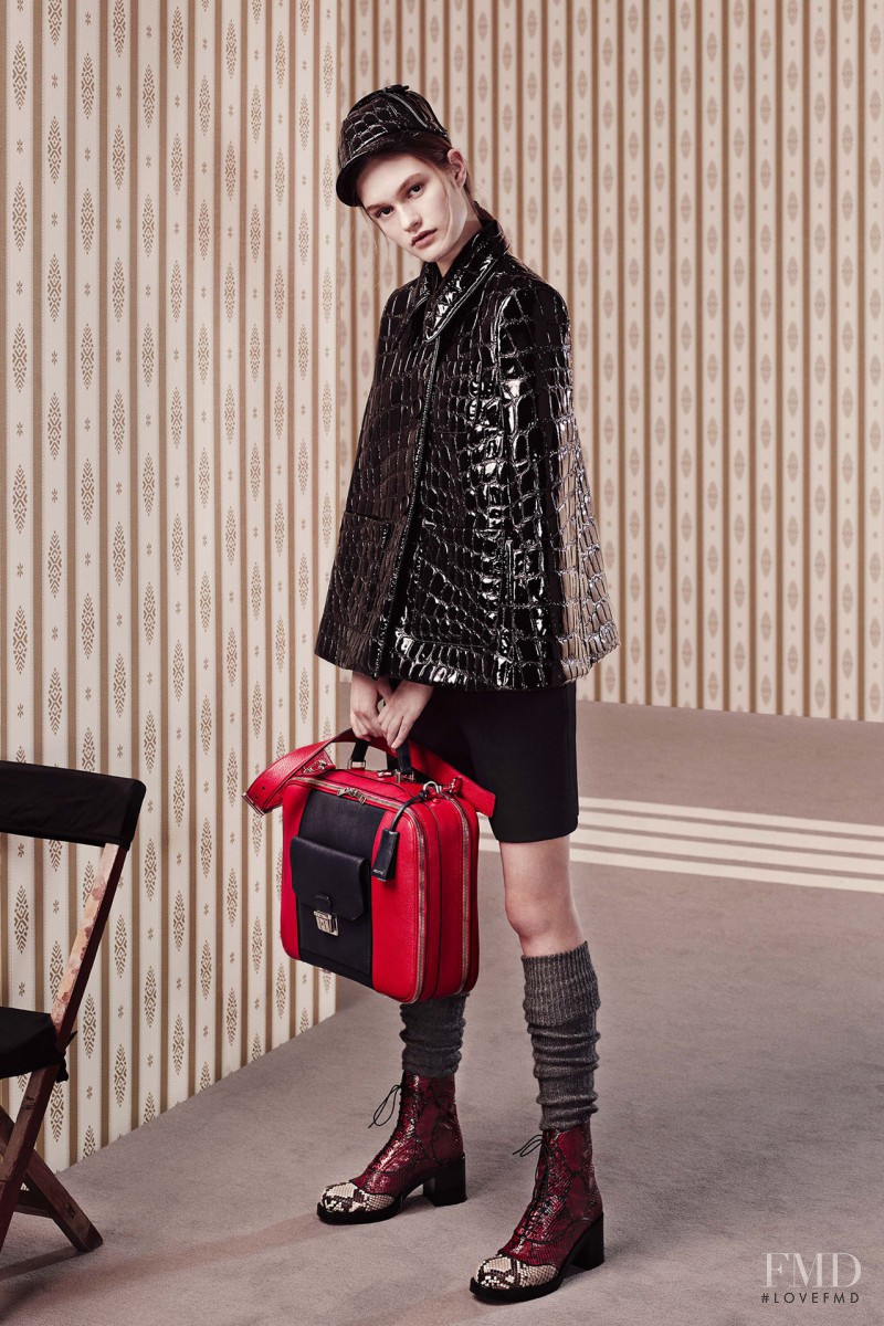 Dasha Maletina featured in  the Miu Miu lookbook for Pre-Fall 2015