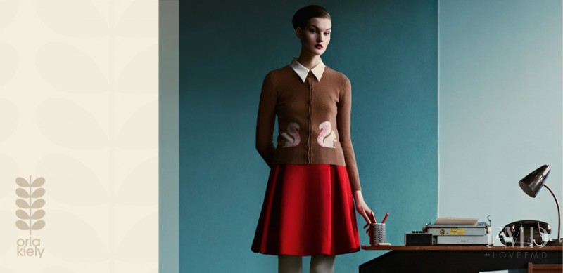 Kirsi Pyrhonen featured in  the Orla Kiely advertisement for Autumn/Winter 2013