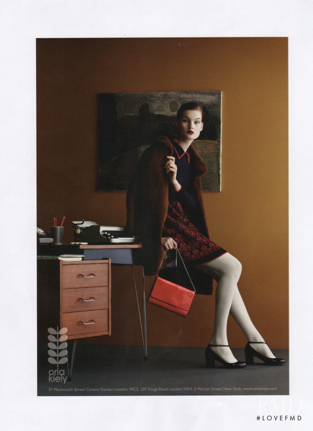 Kirsi Pyrhonen featured in  the Orla Kiely advertisement for Autumn/Winter 2013