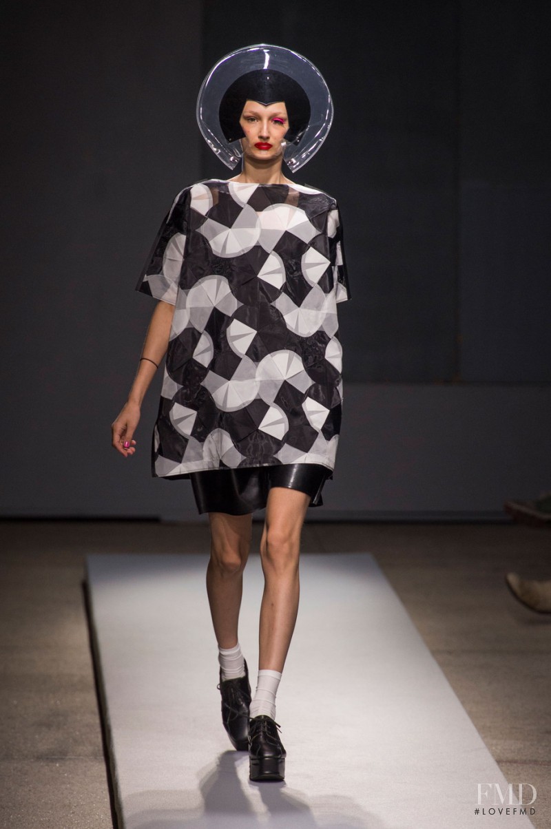 Justyna Gustad featured in  the Junya Watanabe fashion show for Spring/Summer 2015