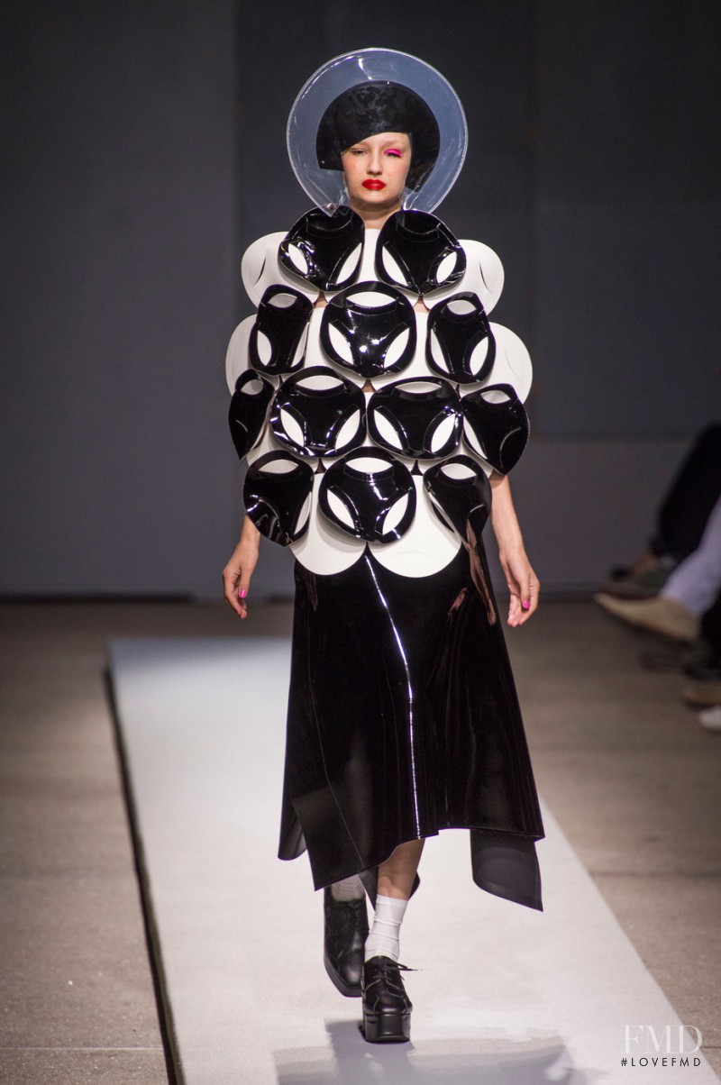 Justyna Gustad featured in  the Junya Watanabe fashion show for Spring/Summer 2015