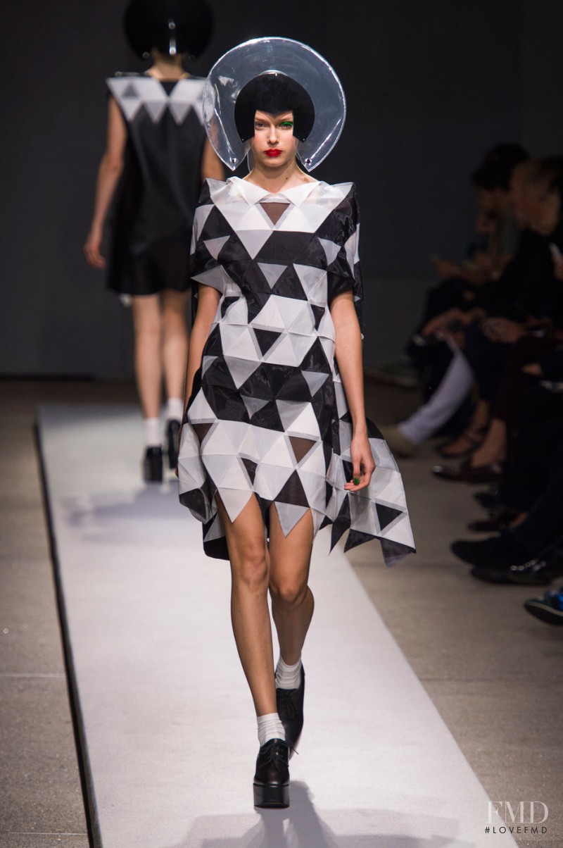 Arina Levchenko featured in  the Junya Watanabe fashion show for Spring/Summer 2015