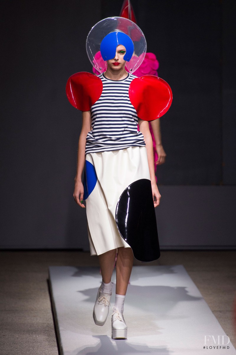 Arina Levchenko featured in  the Junya Watanabe fashion show for Spring/Summer 2015