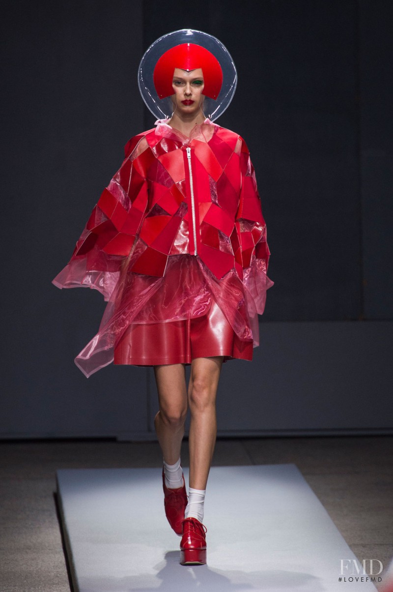 Arina Levchenko featured in  the Junya Watanabe fashion show for Spring/Summer 2015