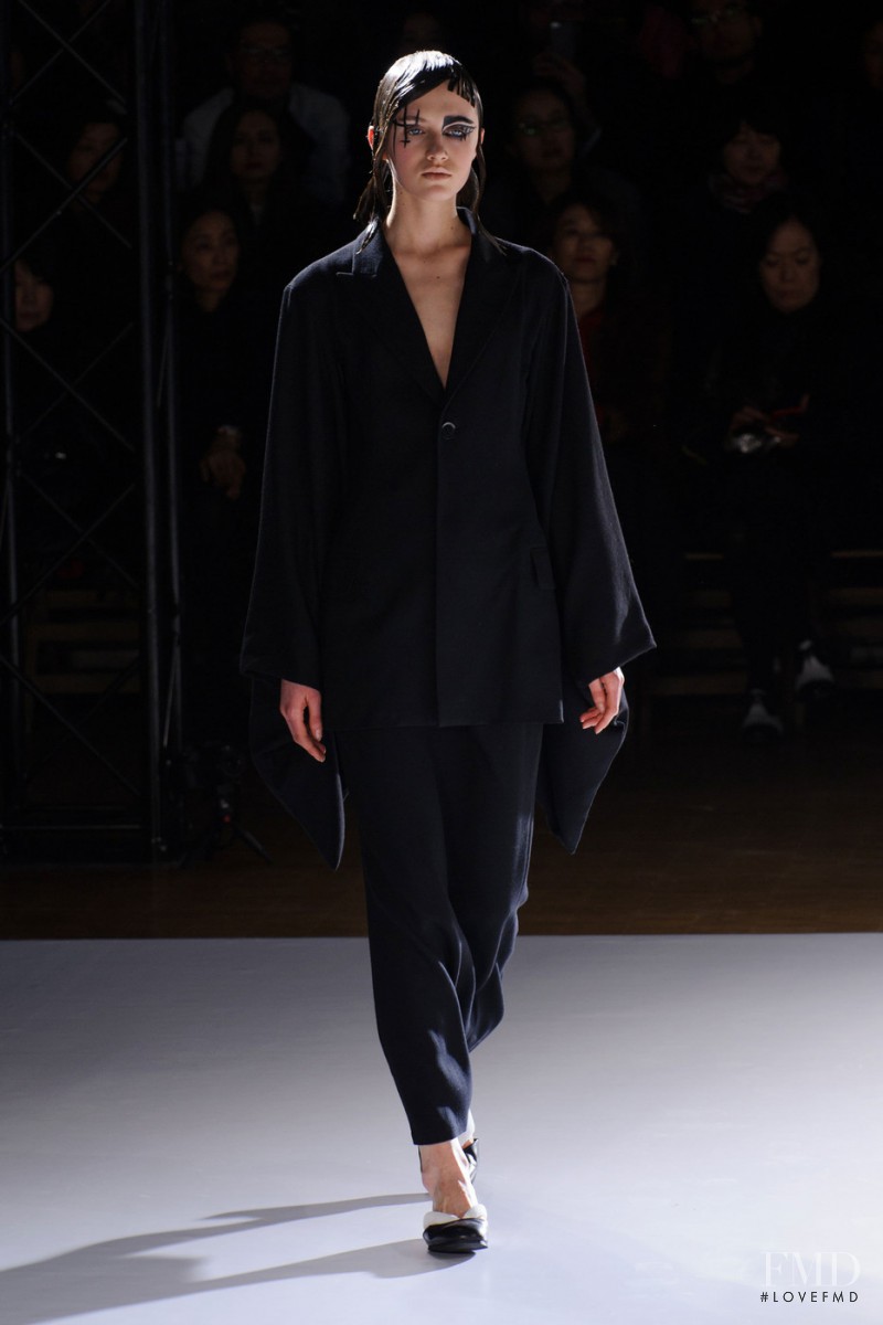 Kotryna Kozlovaite featured in  the Yohji Yamamoto fashion show for Autumn/Winter 2015