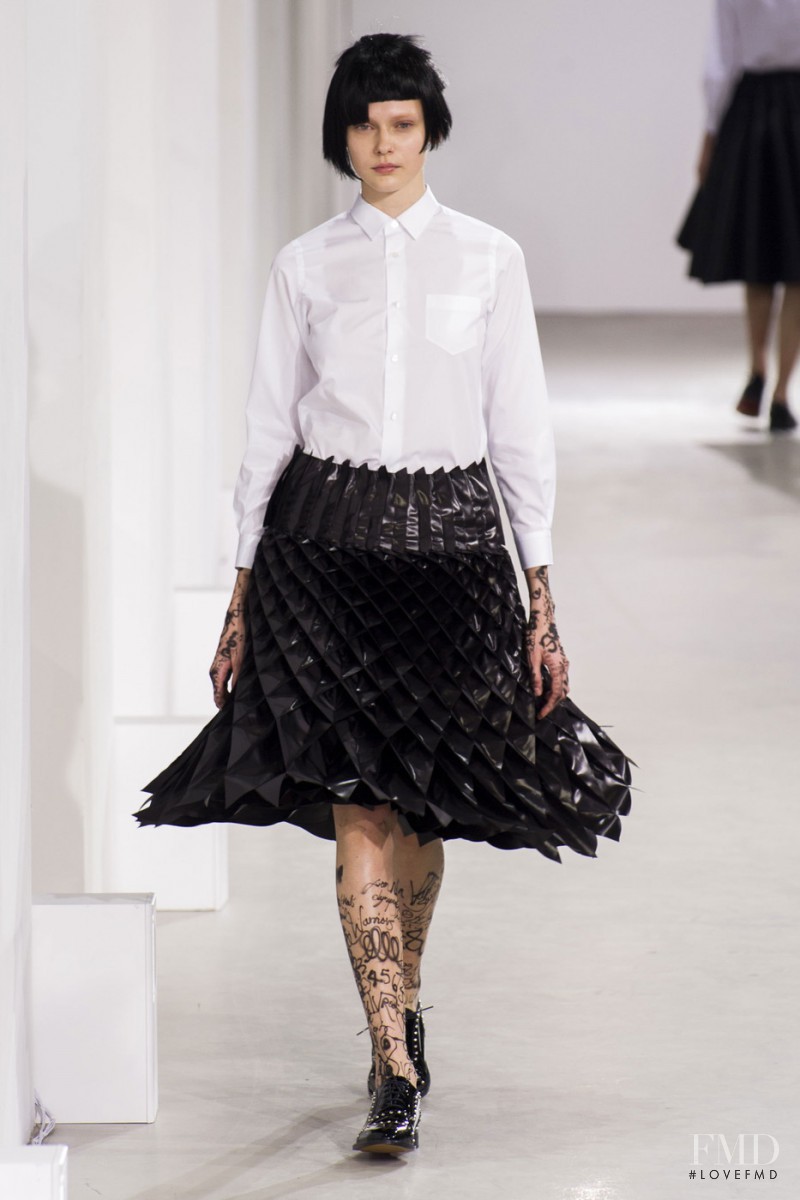Arina Levchenko featured in  the Junya Watanabe fashion show for Autumn/Winter 2015