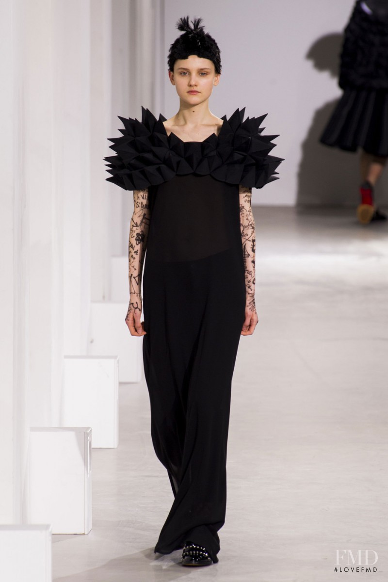 Luba Hryniv featured in  the Junya Watanabe fashion show for Autumn/Winter 2015