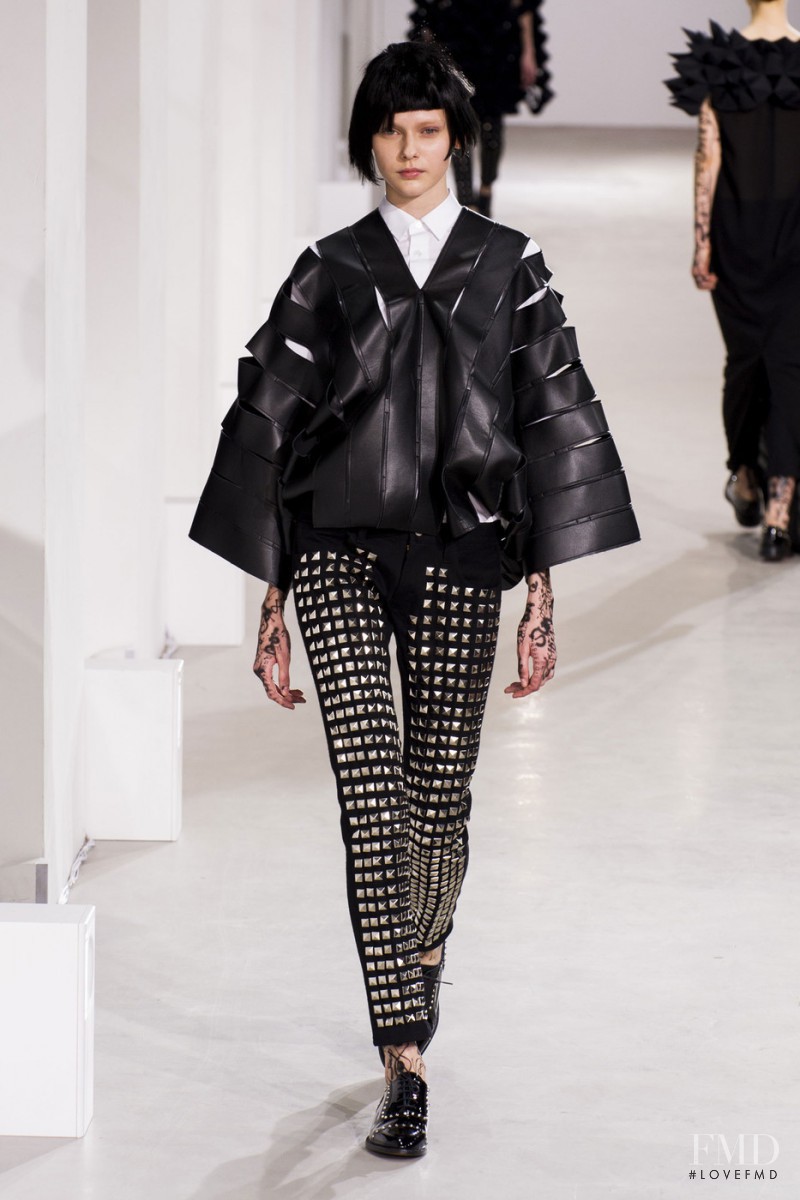 Arina Levchenko featured in  the Junya Watanabe fashion show for Autumn/Winter 2015