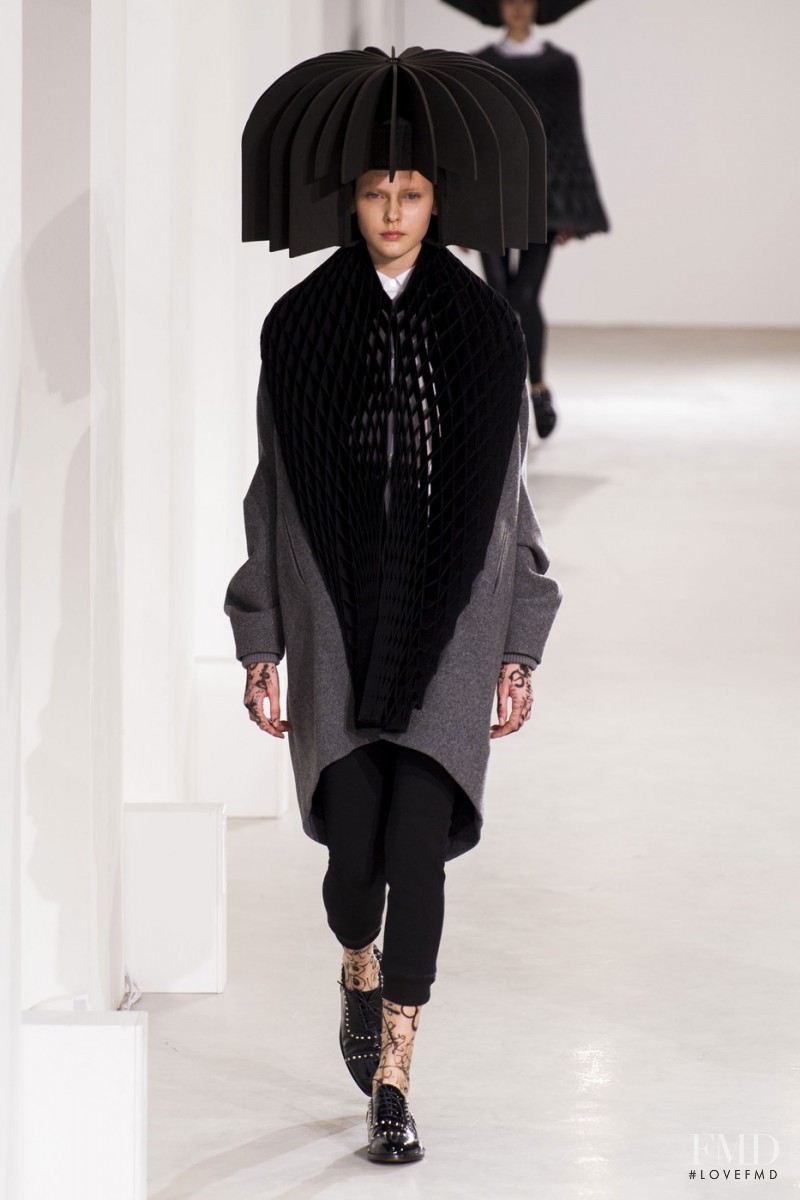 Arina Levchenko featured in  the Junya Watanabe fashion show for Autumn/Winter 2015