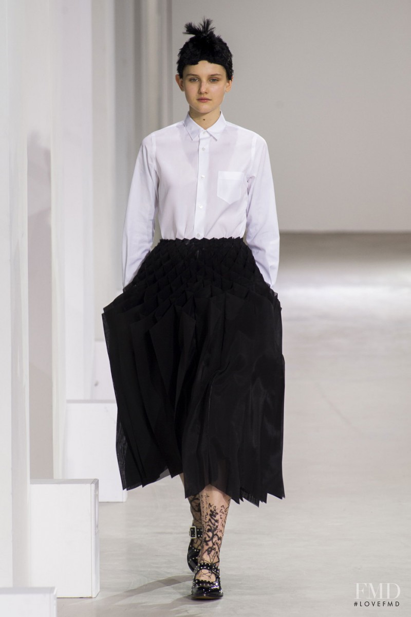 Luba Hryniv featured in  the Junya Watanabe fashion show for Autumn/Winter 2015