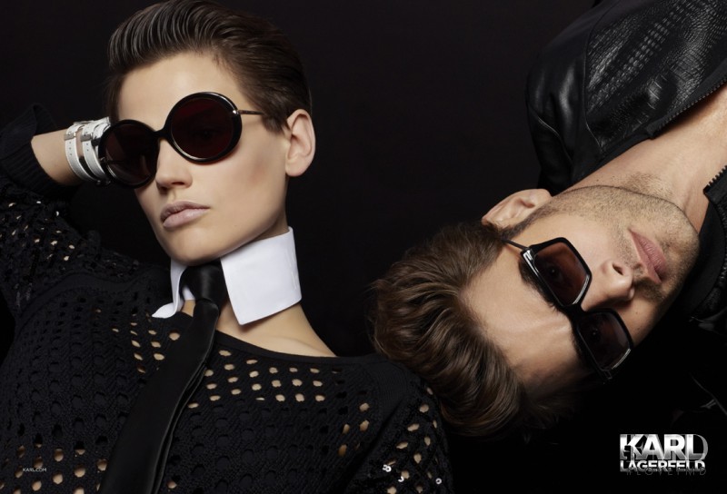 Saskia de Brauw featured in  the KARL by Karl Lagerfeld Eyewear advertisement for Autumn/Winter 2013