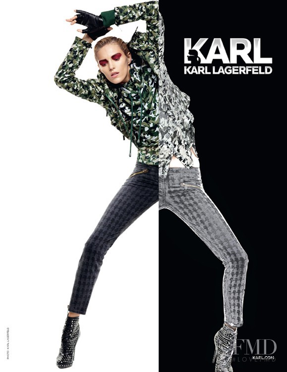 Anja Rubik featured in  the KARL by Karl Lagerfeld advertisement for Autumn/Winter 2012