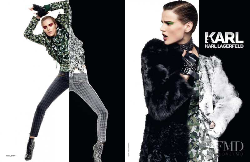 Anja Rubik featured in  the KARL by Karl Lagerfeld advertisement for Autumn/Winter 2012