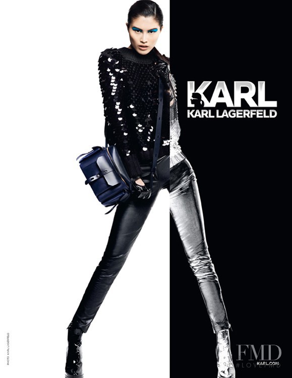 Sui He featured in  the KARL by Karl Lagerfeld advertisement for Autumn/Winter 2012