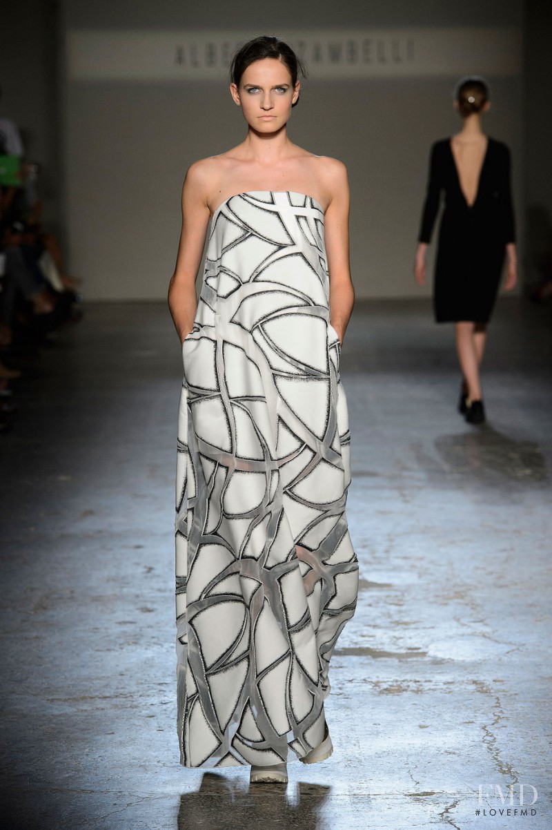 Valérie Debeuf featured in  the Alberto Zambelli fashion show for Spring/Summer 2015