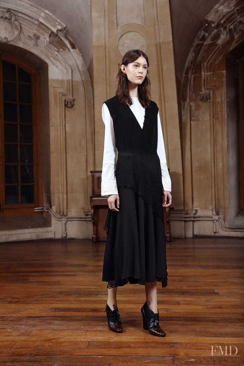 Irina Shnitman featured in  the Sharon Wauchob lookbook for Pre-Fall 2015