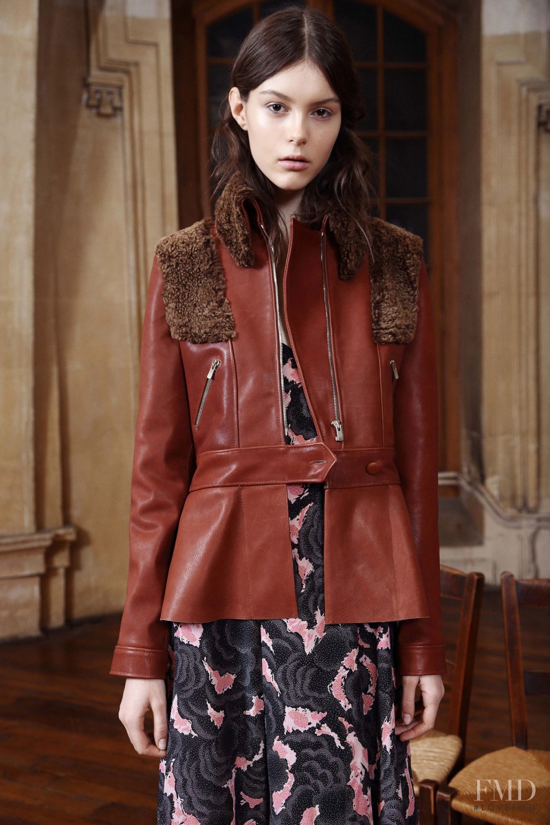 Irina Shnitman featured in  the Sharon Wauchob lookbook for Pre-Fall 2015