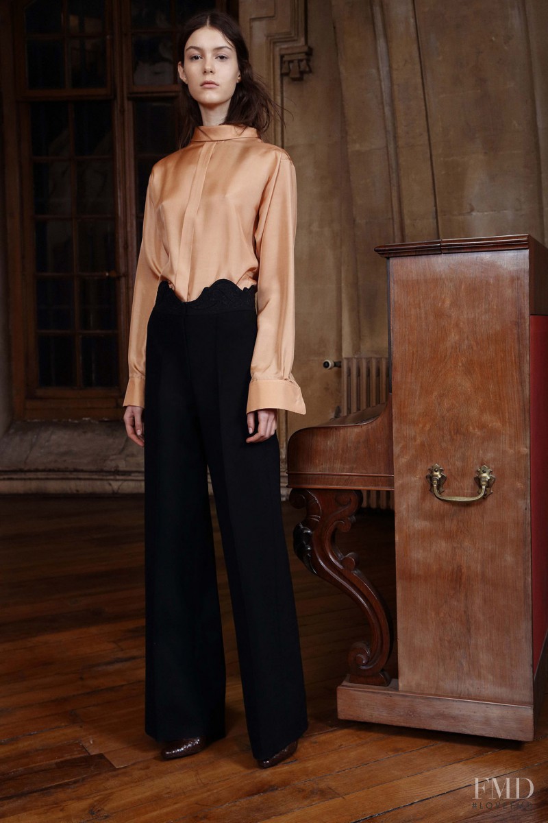 Irina Shnitman featured in  the Sharon Wauchob lookbook for Pre-Fall 2015