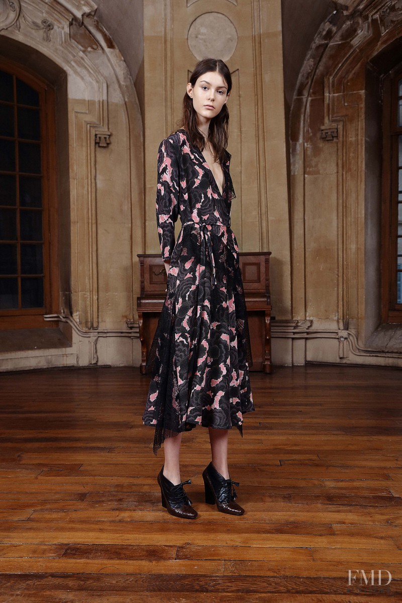 Irina Shnitman featured in  the Sharon Wauchob lookbook for Pre-Fall 2015