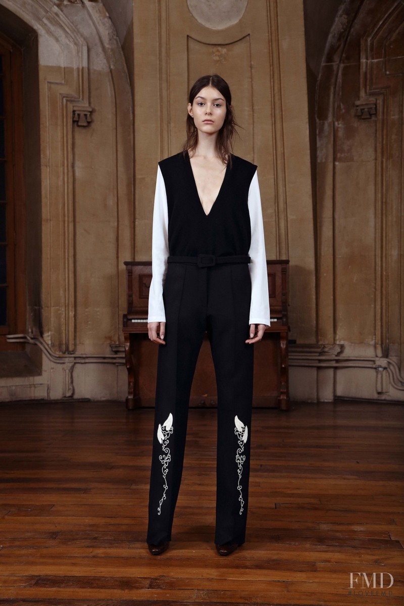 Irina Shnitman featured in  the Sharon Wauchob lookbook for Pre-Fall 2015