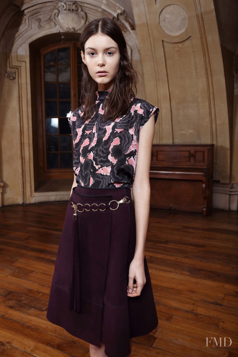 Irina Shnitman featured in  the Sharon Wauchob lookbook for Pre-Fall 2015