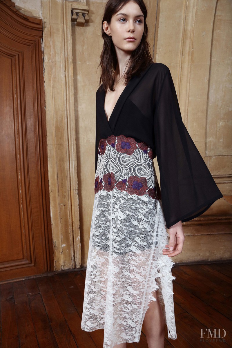 Irina Shnitman featured in  the Sharon Wauchob lookbook for Pre-Fall 2015