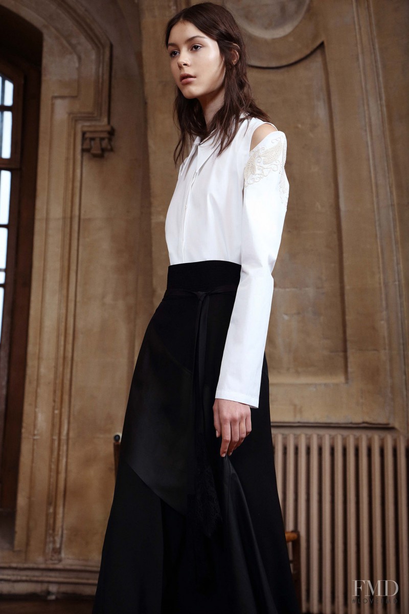 Irina Shnitman featured in  the Sharon Wauchob lookbook for Pre-Fall 2015