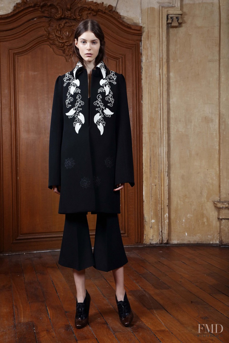 Irina Shnitman featured in  the Sharon Wauchob lookbook for Pre-Fall 2015