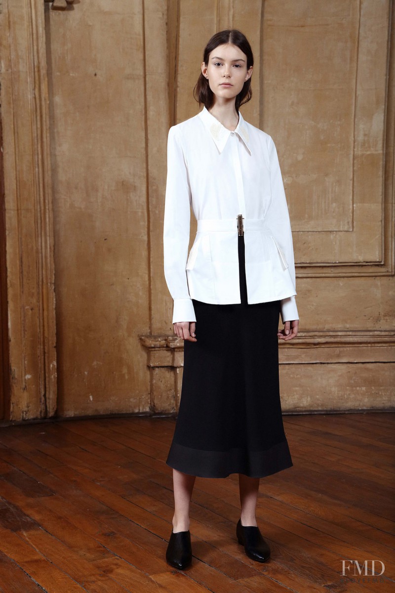 Irina Shnitman featured in  the Sharon Wauchob lookbook for Pre-Fall 2015