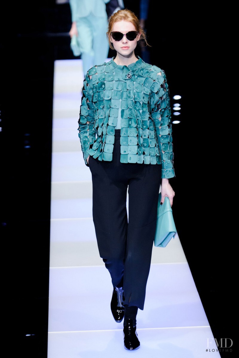 Kimi Nastya Zhidkova featured in  the Giorgio Armani fashion show for Autumn/Winter 2015