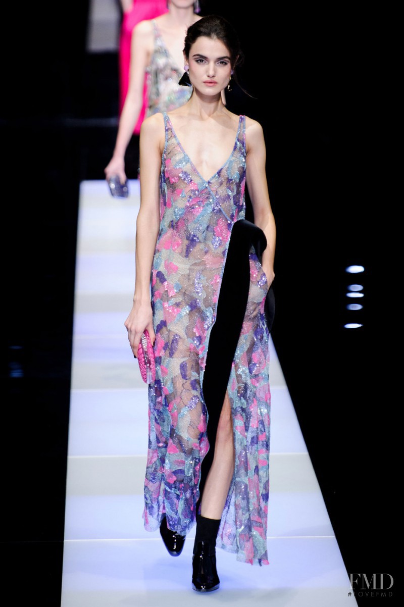 Blanca Padilla featured in  the Giorgio Armani fashion show for Autumn/Winter 2015