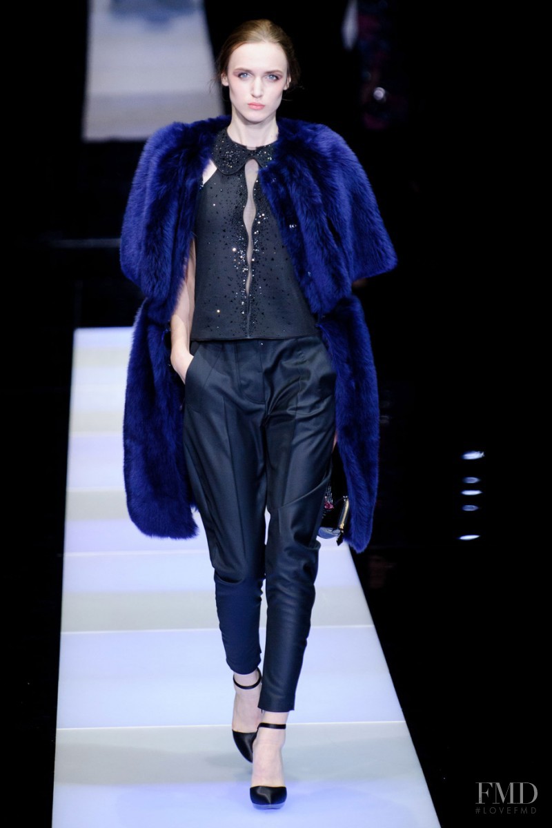 Stasha Yatchuk featured in  the Giorgio Armani fashion show for Autumn/Winter 2015