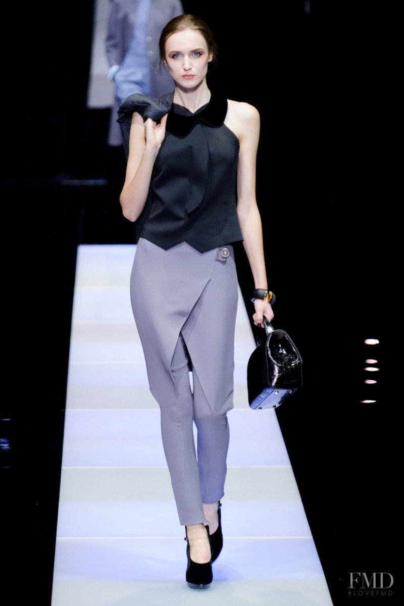 Stasha Yatchuk featured in  the Giorgio Armani fashion show for Autumn/Winter 2015