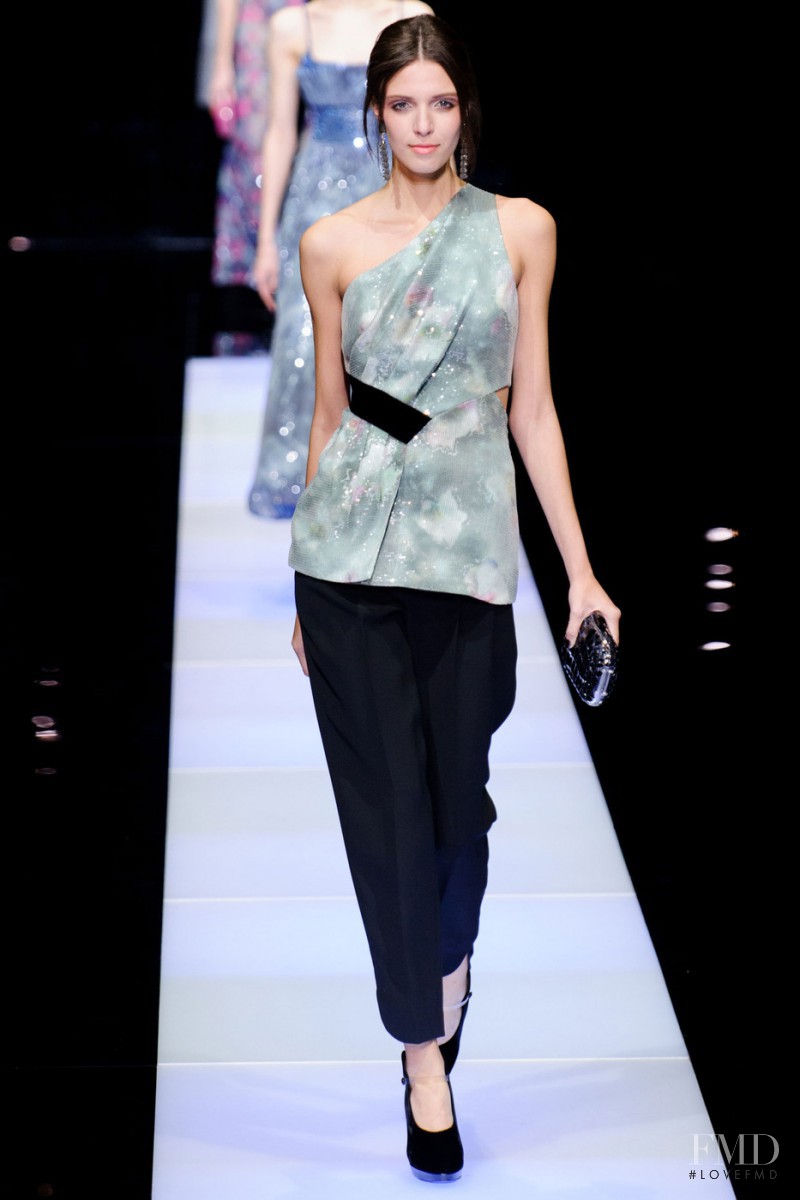 Larissa Mascarenhas featured in  the Giorgio Armani fashion show for Autumn/Winter 2015