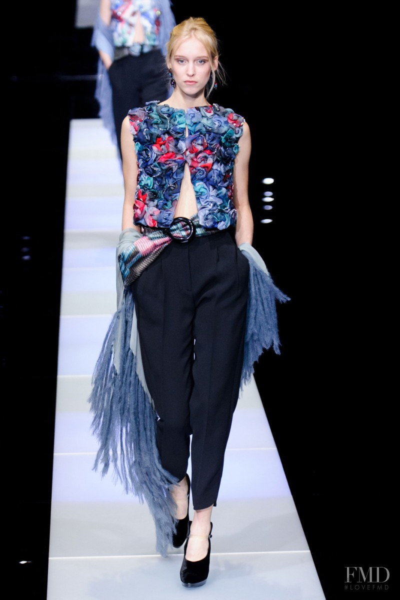 Eva Berzina featured in  the Giorgio Armani fashion show for Autumn/Winter 2015