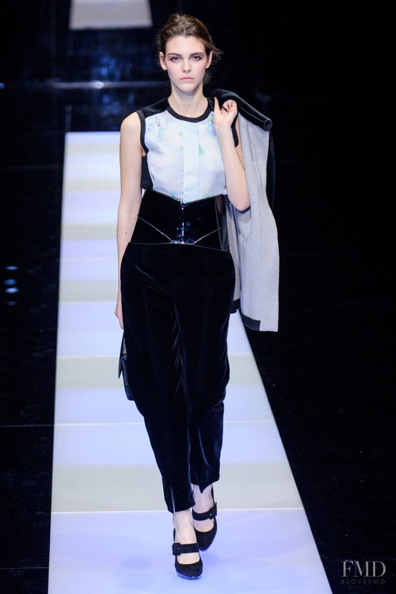Vittoria Ceretti featured in  the Giorgio Armani fashion show for Autumn/Winter 2015