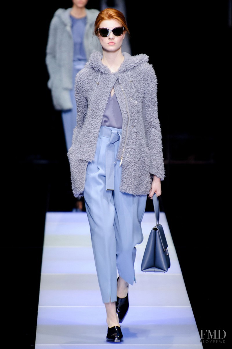 Anastasia Ivanova featured in  the Giorgio Armani fashion show for Autumn/Winter 2015