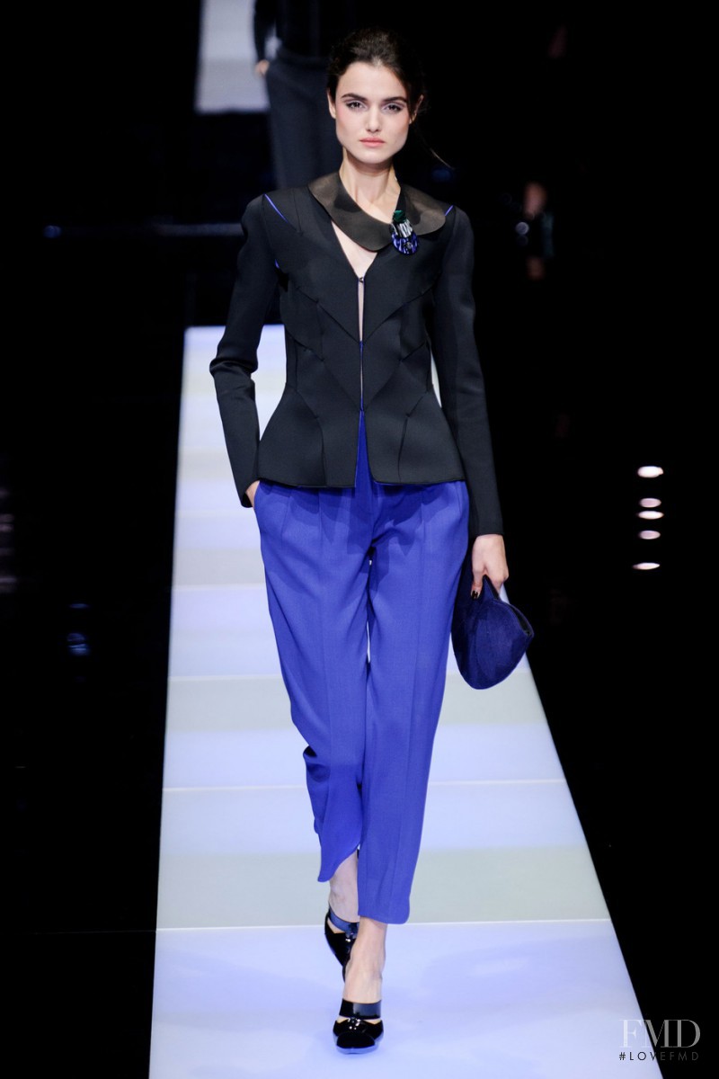 Blanca Padilla featured in  the Giorgio Armani fashion show for Autumn/Winter 2015