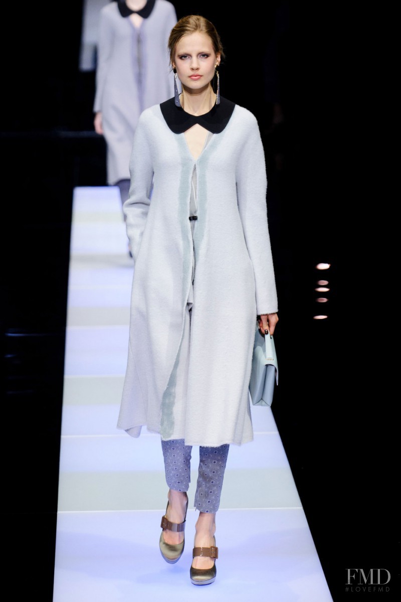 Anna Ewers featured in  the Giorgio Armani fashion show for Autumn/Winter 2015