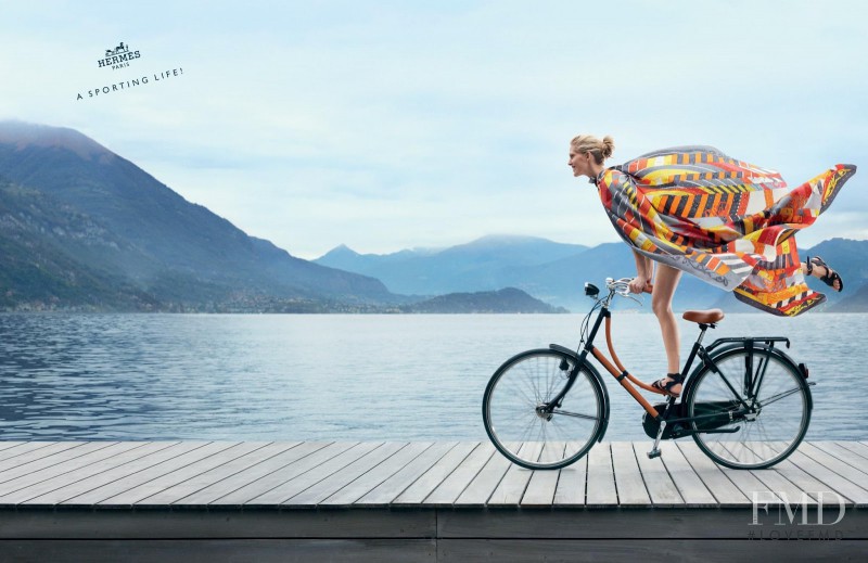 Iselin Steiro featured in  the Hermès advertisement for Spring/Summer 2013