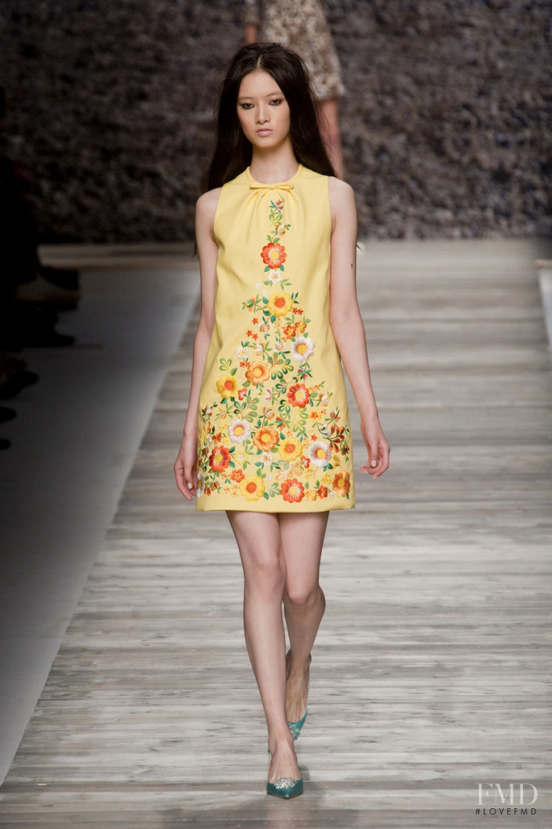 Cici Xiang Yejing featured in  the be Blumarine fashion show for Spring/Summer 2014