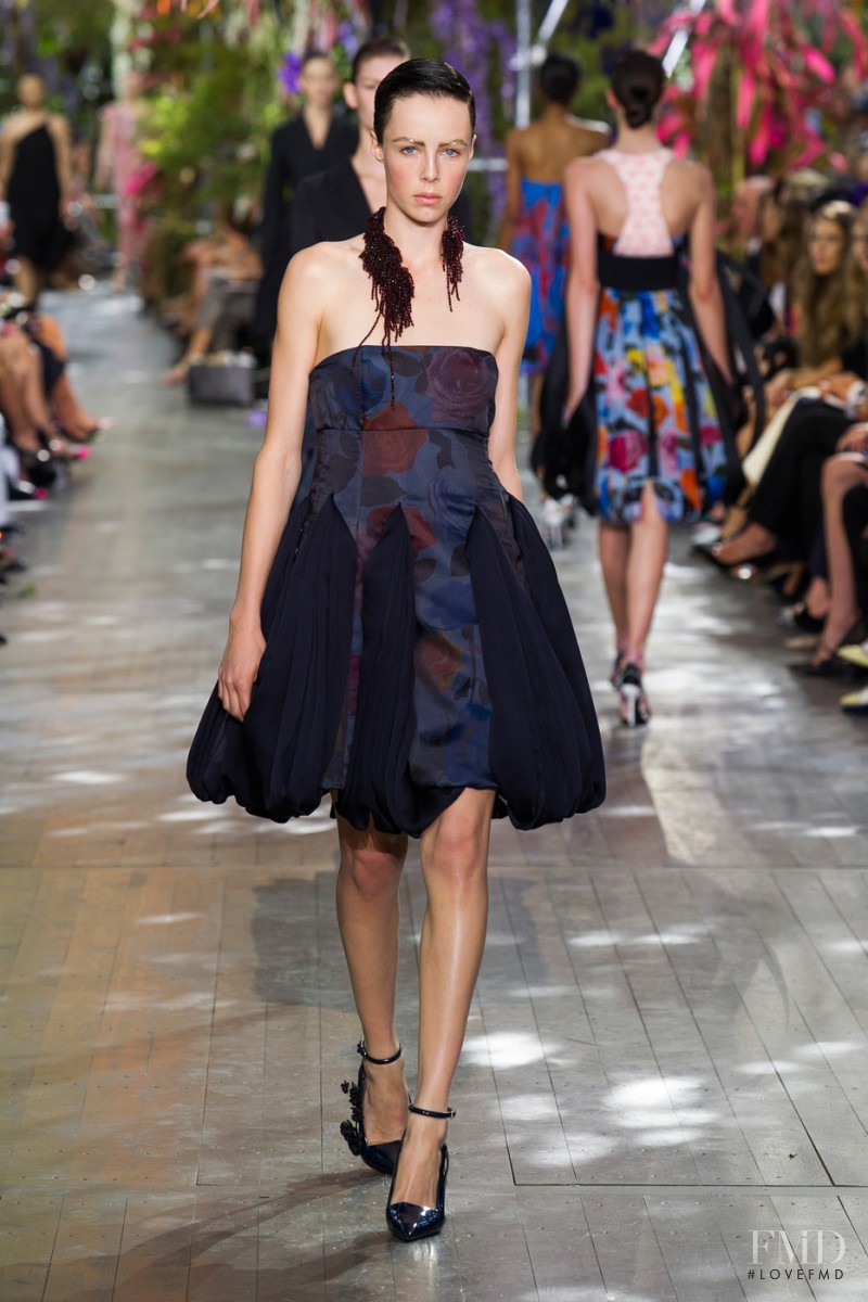 Edie Campbell featured in  the Christian Dior fashion show for Spring/Summer 2014