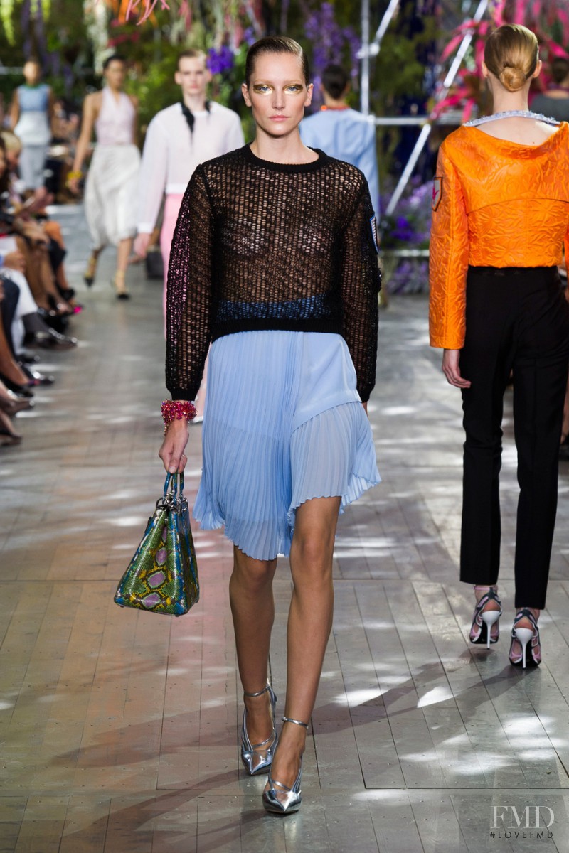 Joséphine Le Tutour featured in  the Christian Dior fashion show for Spring/Summer 2014