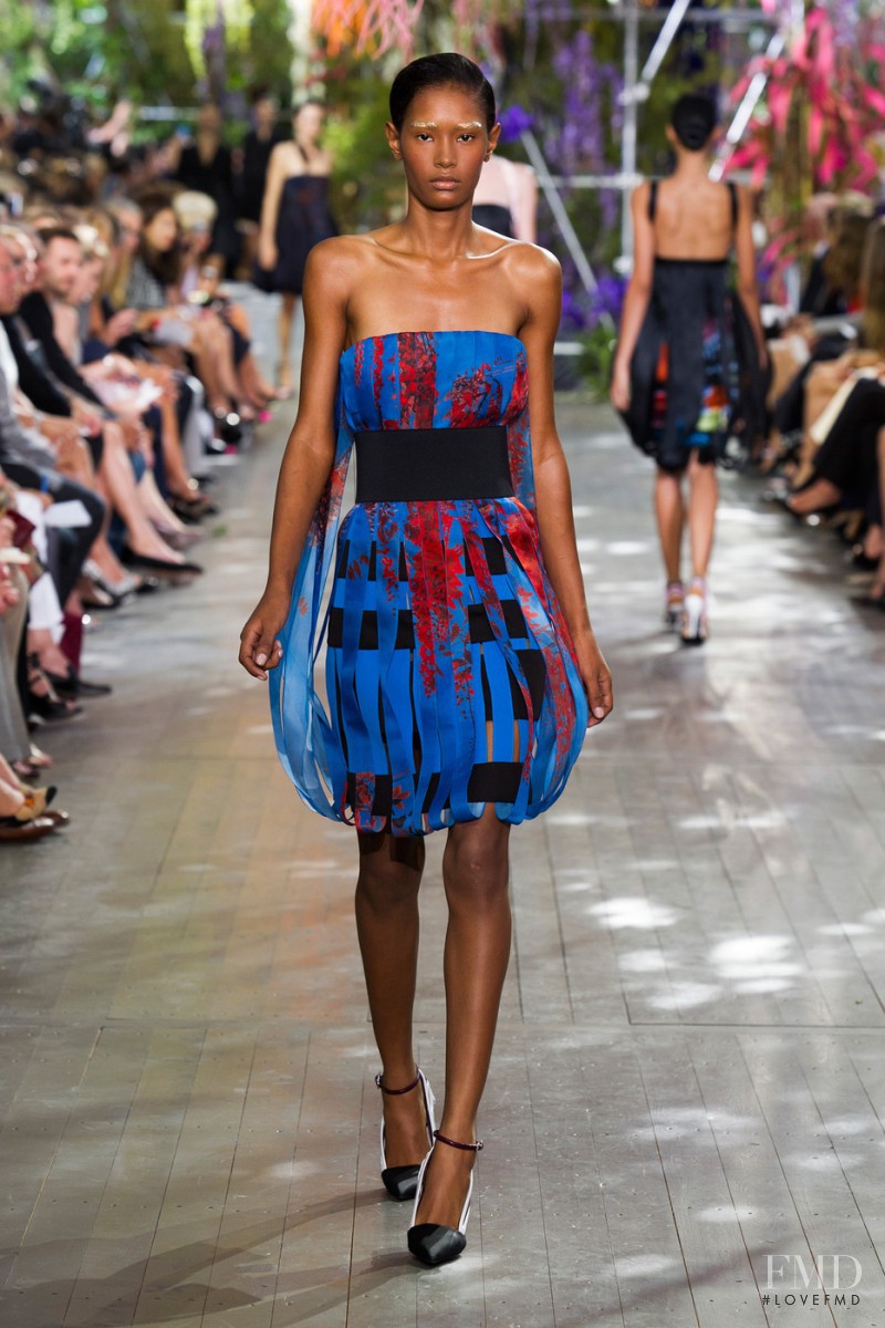 Ysaunny Brito featured in  the Christian Dior fashion show for Spring/Summer 2014