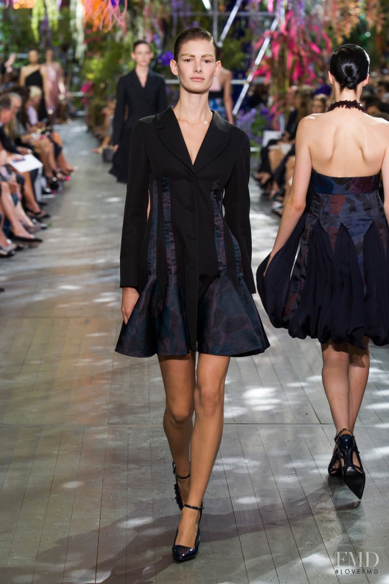 Ophélie Guillermand featured in  the Christian Dior fashion show for Spring/Summer 2014