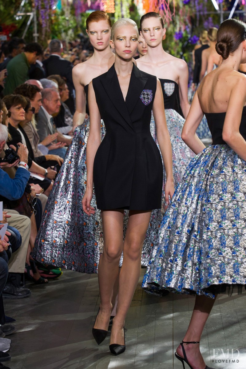 Ola Rudnicka featured in  the Christian Dior fashion show for Spring/Summer 2014