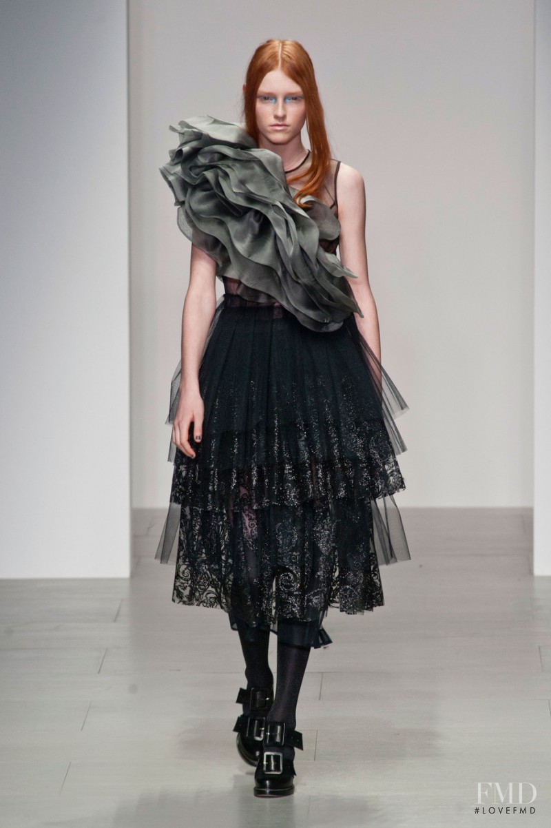 Imogen Rochester featured in  the John Rocha fashion show for Autumn/Winter 2014