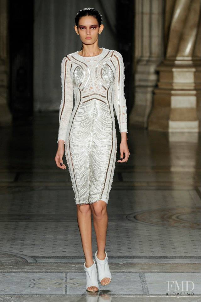 Wanessa Milhomem featured in  the Julien Macdonald fashion show for Autumn/Winter 2014