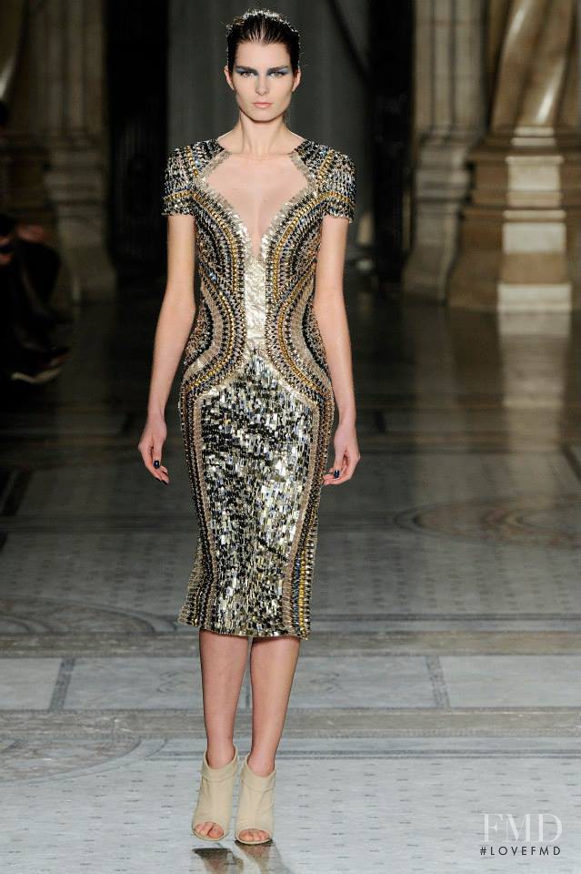 Gaby Loader featured in  the Julien Macdonald fashion show for Autumn/Winter 2014